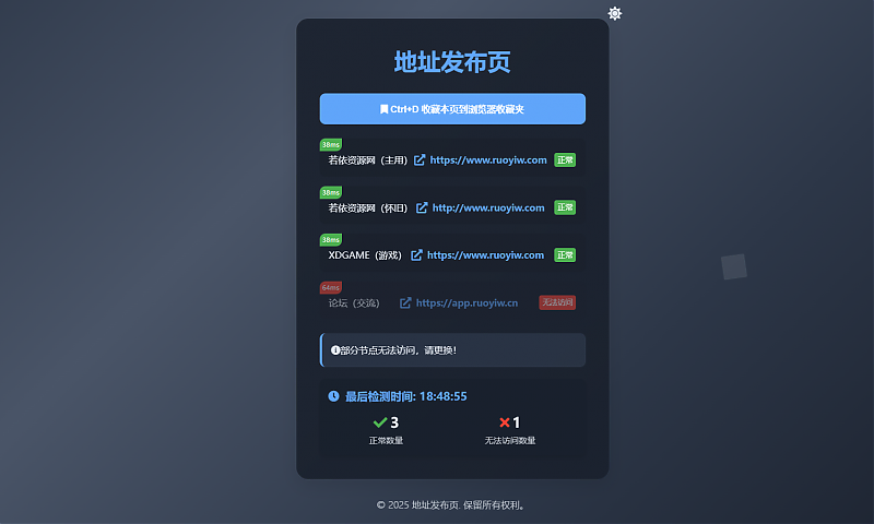 全新UI自适应网址发布页源码